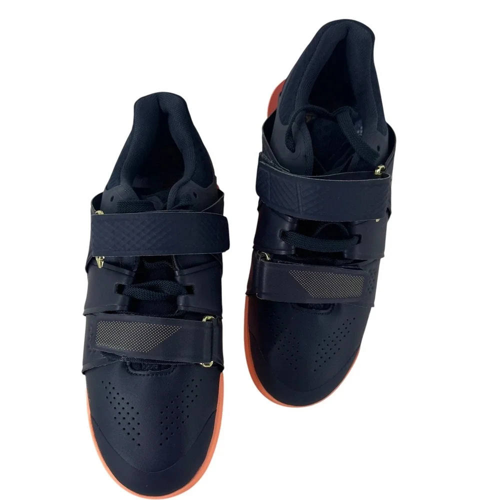 Reebok Legacy Lifter II Womens 7 Navy Gold Orange Weightlifting Shoes NWOT